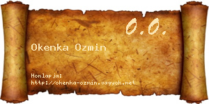 Okenka Ozmin névjegykártya